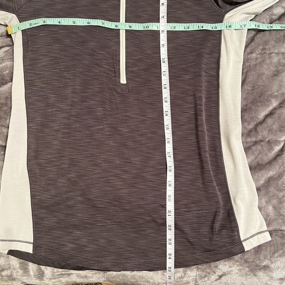 Under Armour Medium Adult Running Jacket Gray Fitted Cold Gear 1/2 Zip Pullover - Picture 8 of 8